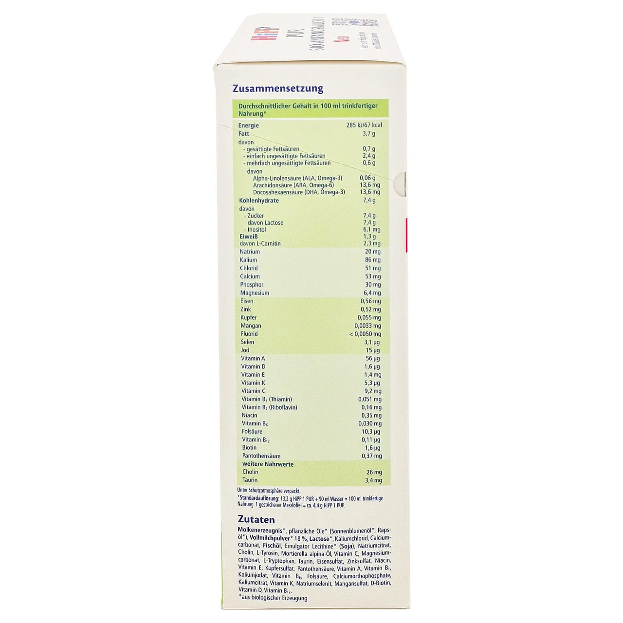 HiPP Pure German Stage 1 Formula
