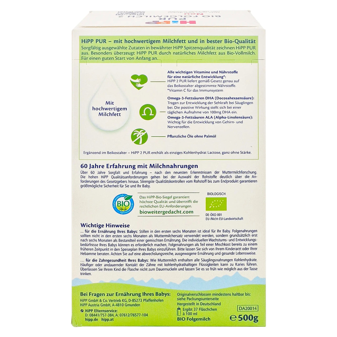 HiPP Pure German Stage 2 Formula