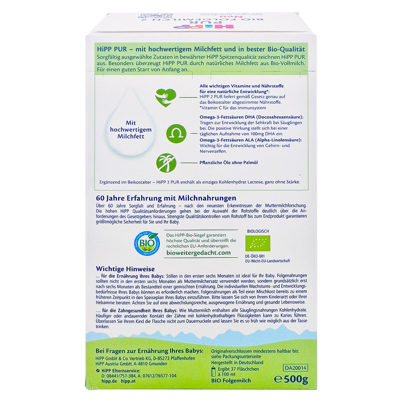 HiPP Pure German Stage 2 Formula