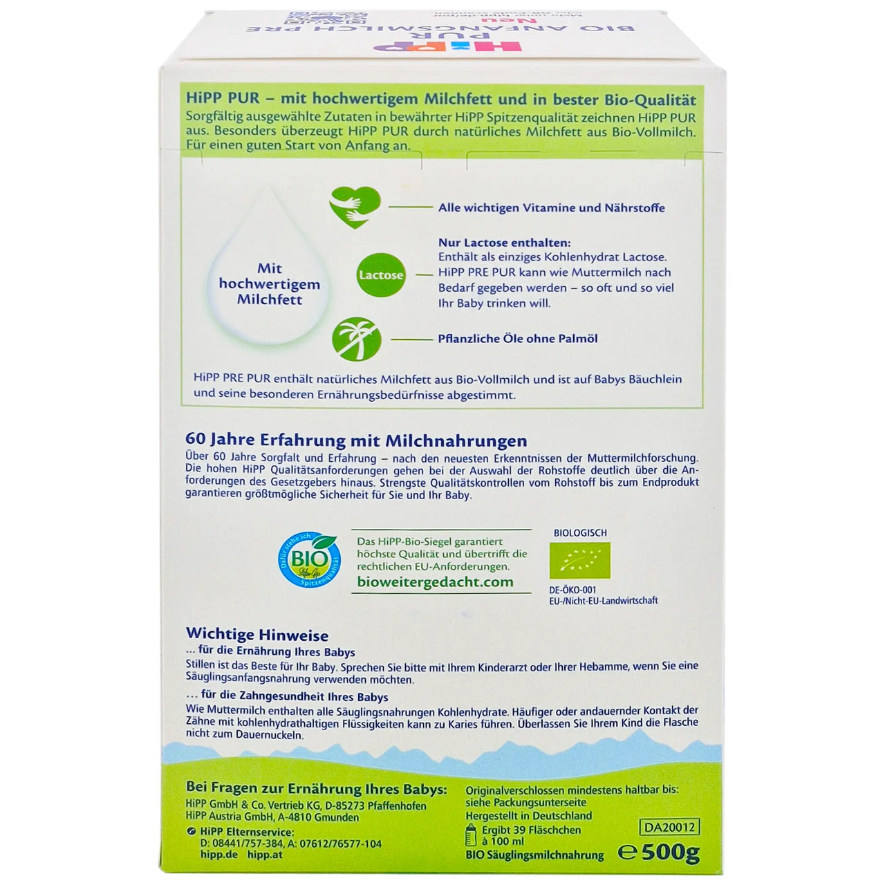 HiPP Pure German Stage Pre Formula