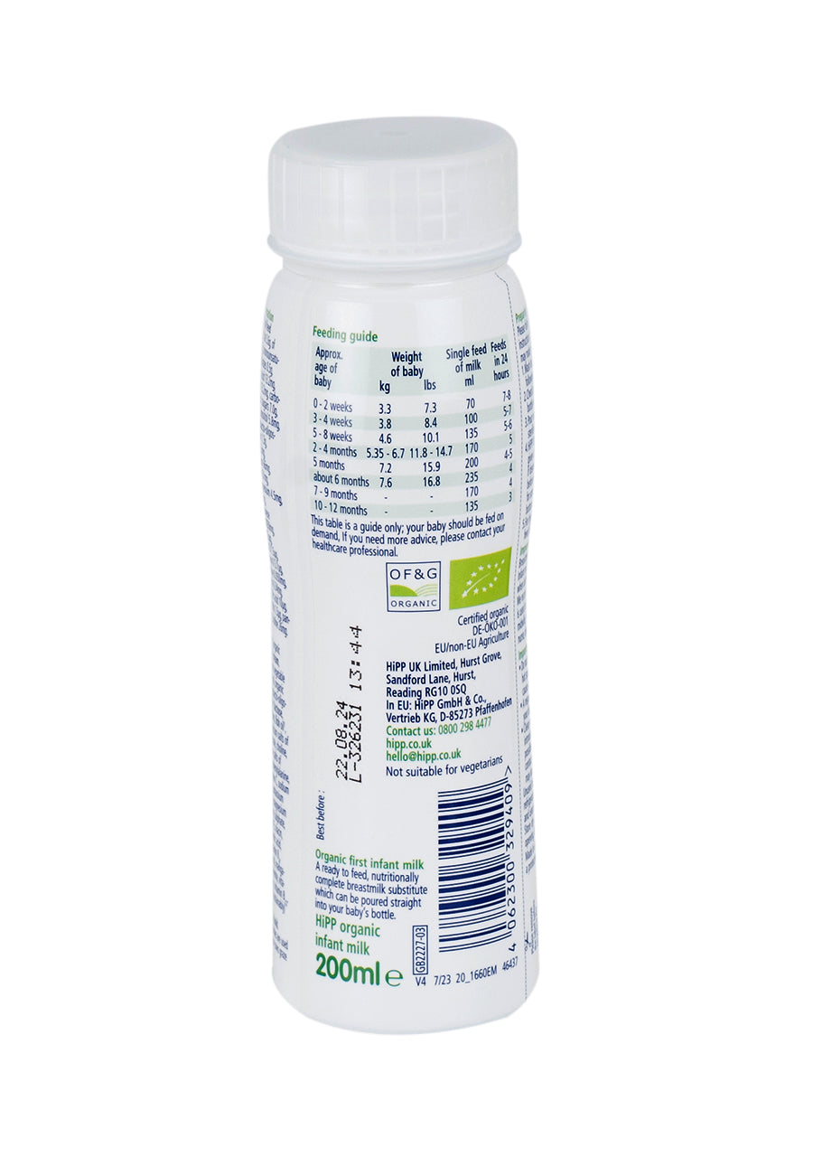 HiPP UK Ready to Feed Stage 1 Formula