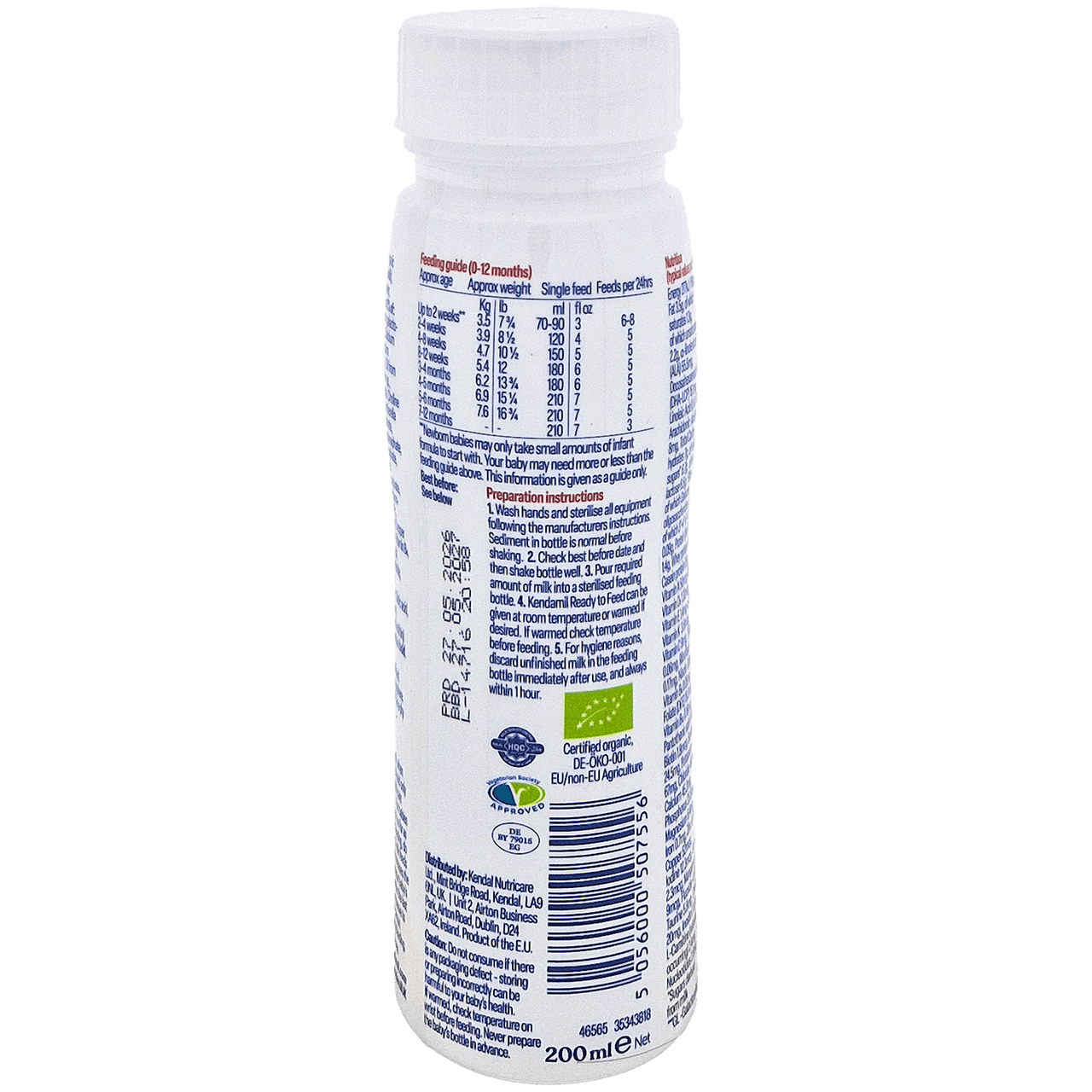 Kendamil Organic Ready to Feed Stage 1 Formula
