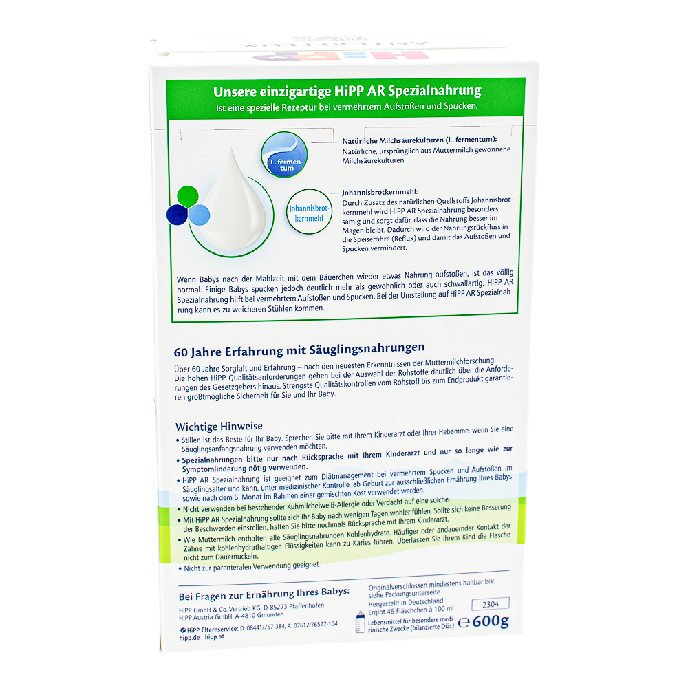 HiPP Anti-Reflux Formula About HiPP