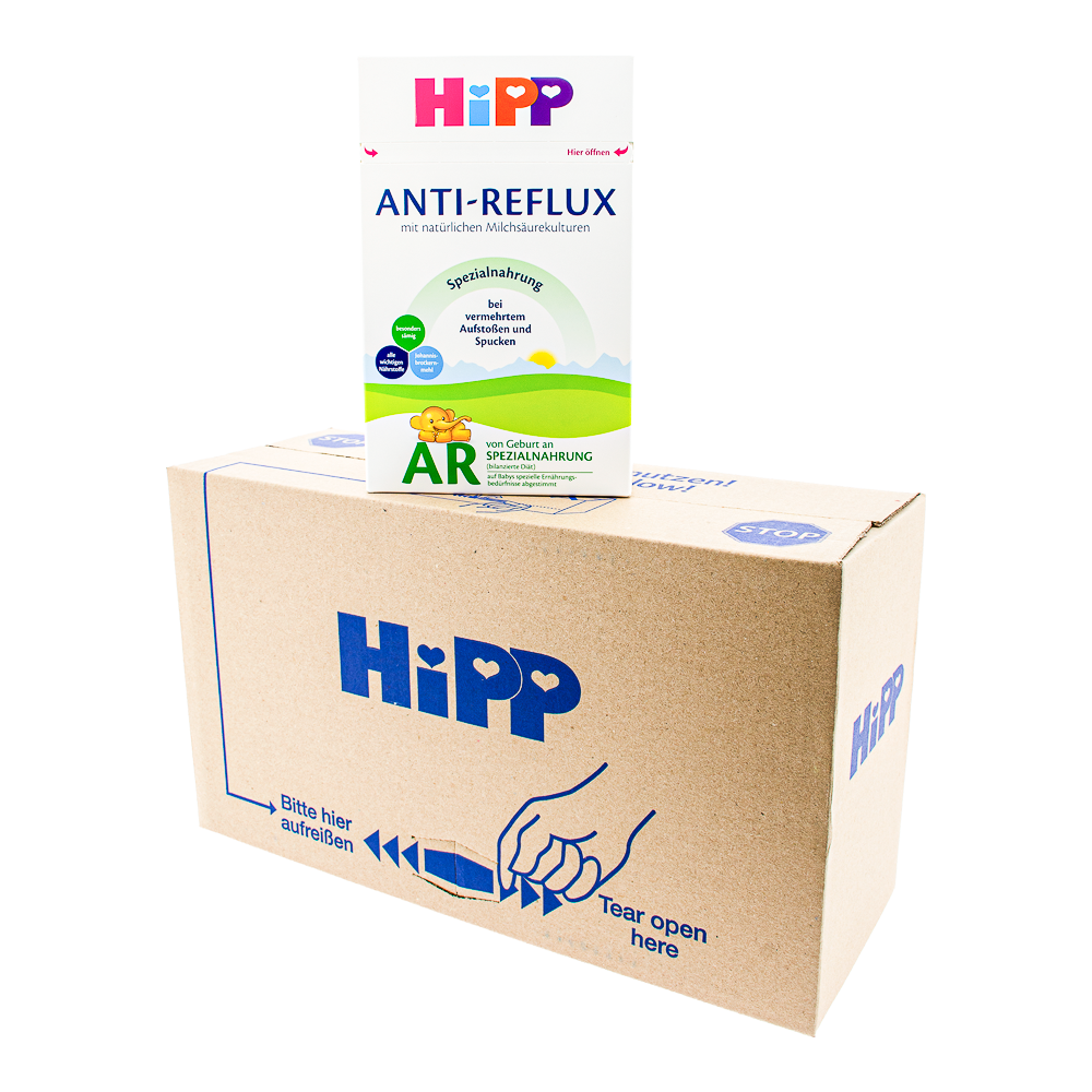 HiPP Anti-Reflux Formula pack with outer box