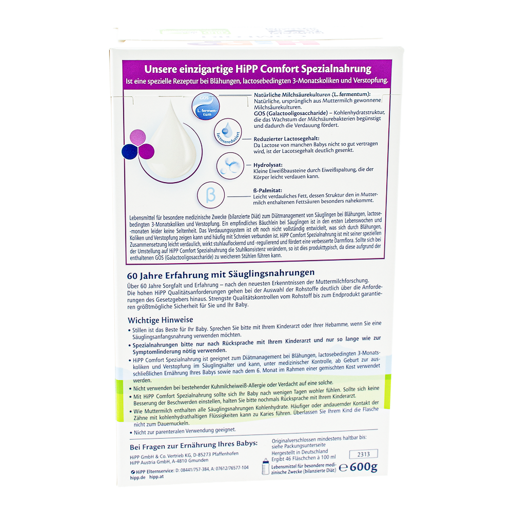 HiPP Comfort Formula About HiPP