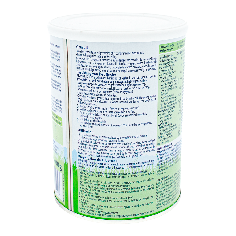 HiPP Dutch Goat Stage 1 Formula preparation guidelines