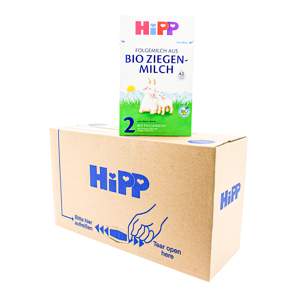 HiPP German Goat Stage 2 Formula pack with outer box