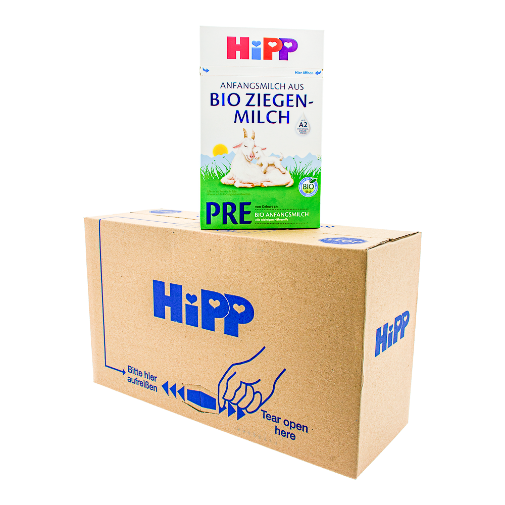HiPP German Goat Stage Pre Formula pack with outer box