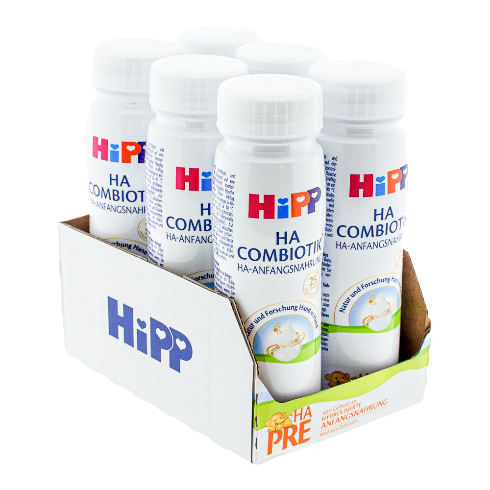 HiPP German HypoAllergenic Ready to Feed Stage Pre Formula bottle with outer box