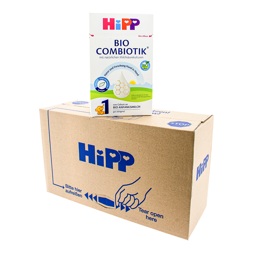 HiPP German Stage 1 Formula pack with outer box
