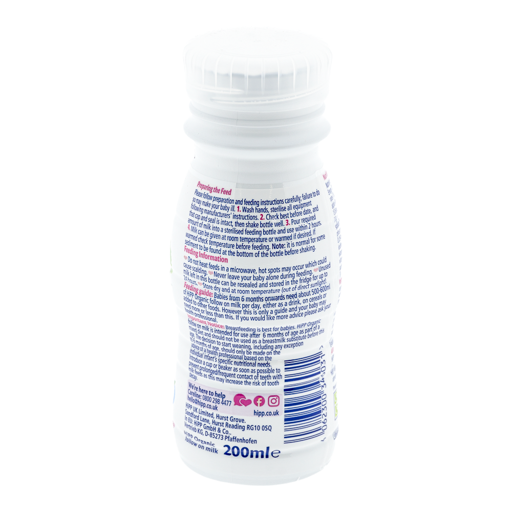 HiPP UK Ready to Feed Stage 2 Formula preparation guidelines