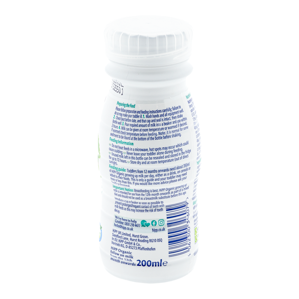 HiPP UK Ready to Feed Stage 3 Formula preparation guidelines