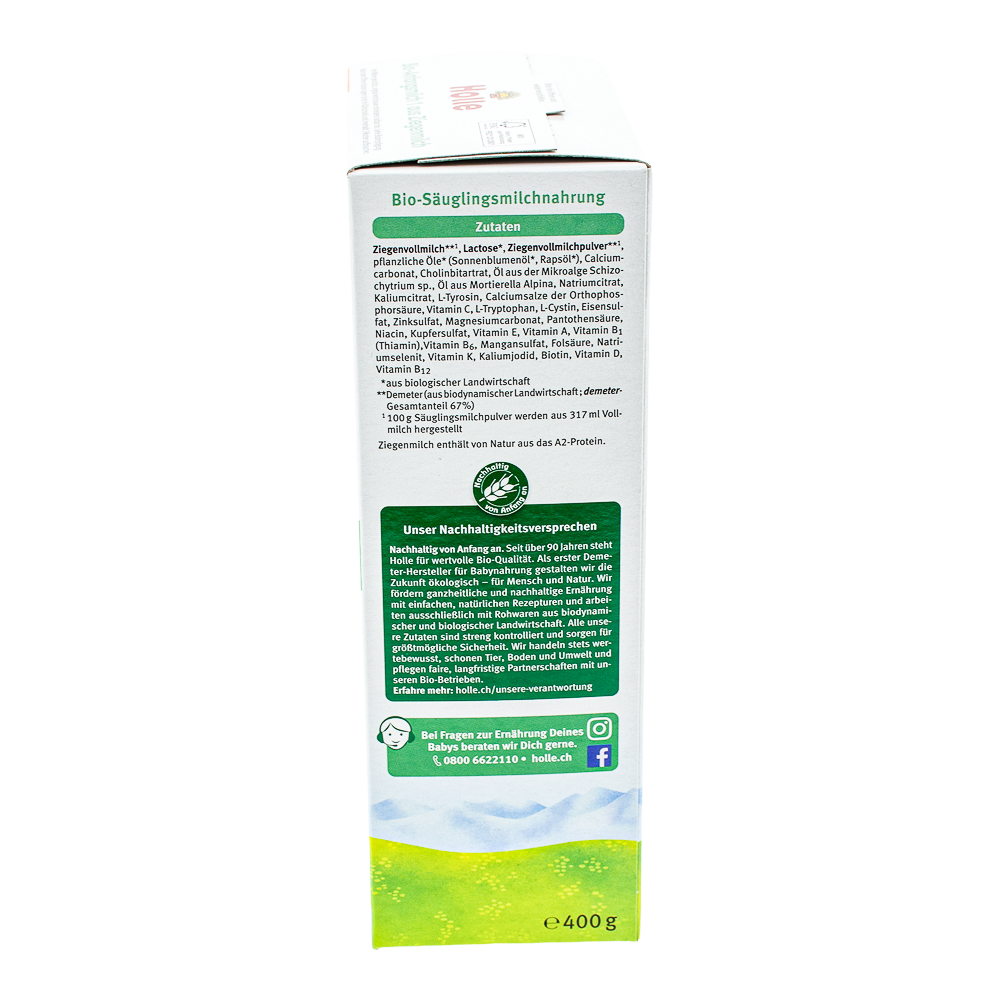 Holle Goat Stage 1 Formula ingredients