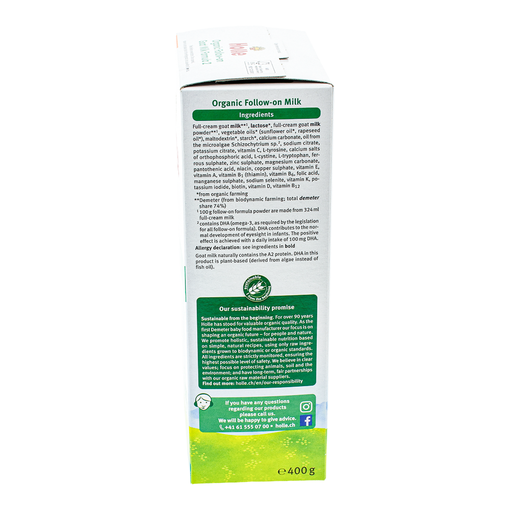 Holle Goat Stage 2 Formula ingredients