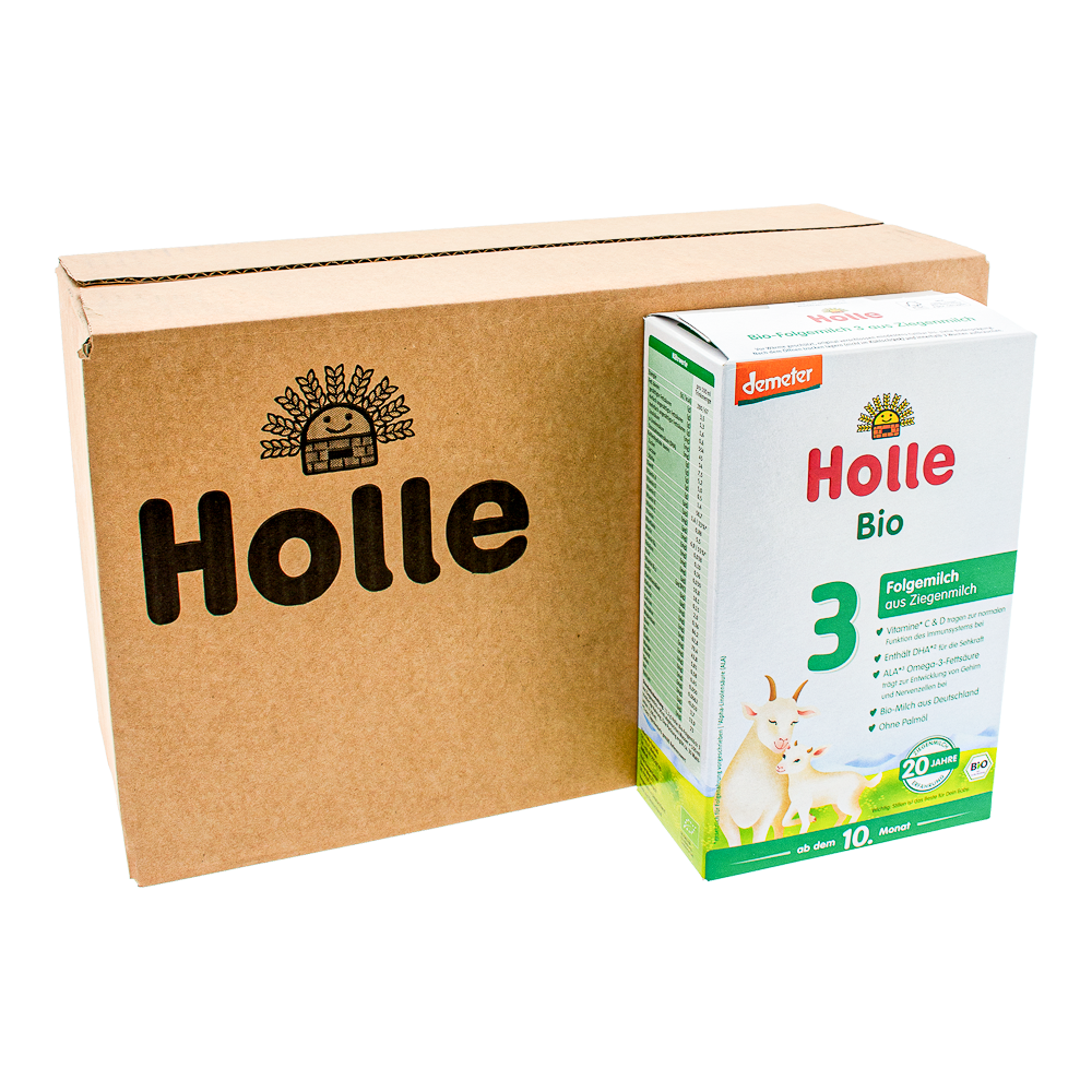 Holle Goat Stage 3 Formula pack with outer box