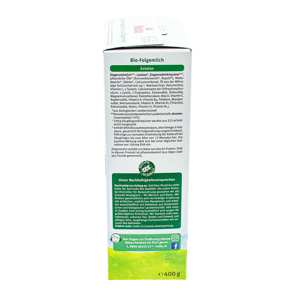 Holle Goat Stage 3 Formula ingredients