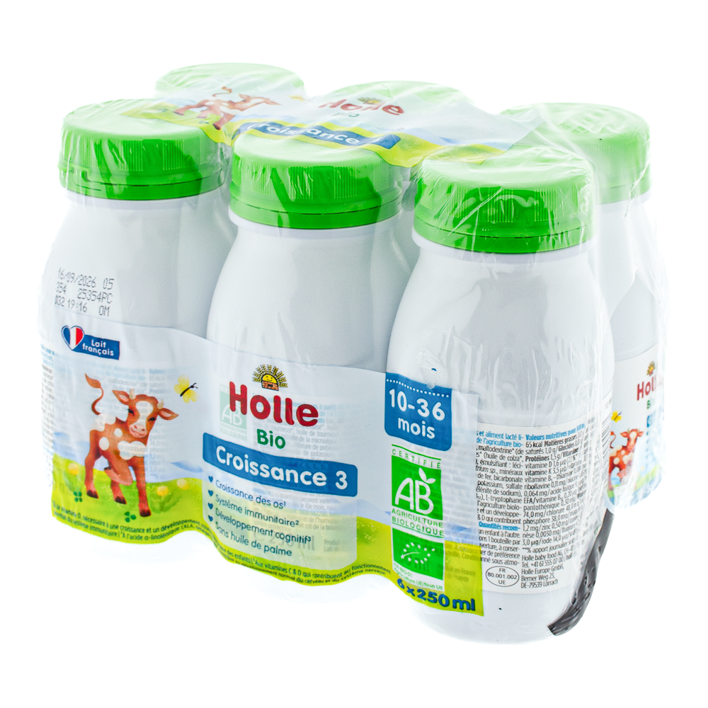 Holle Ready to Feed Stage 3 Formula multipack bottle packaging