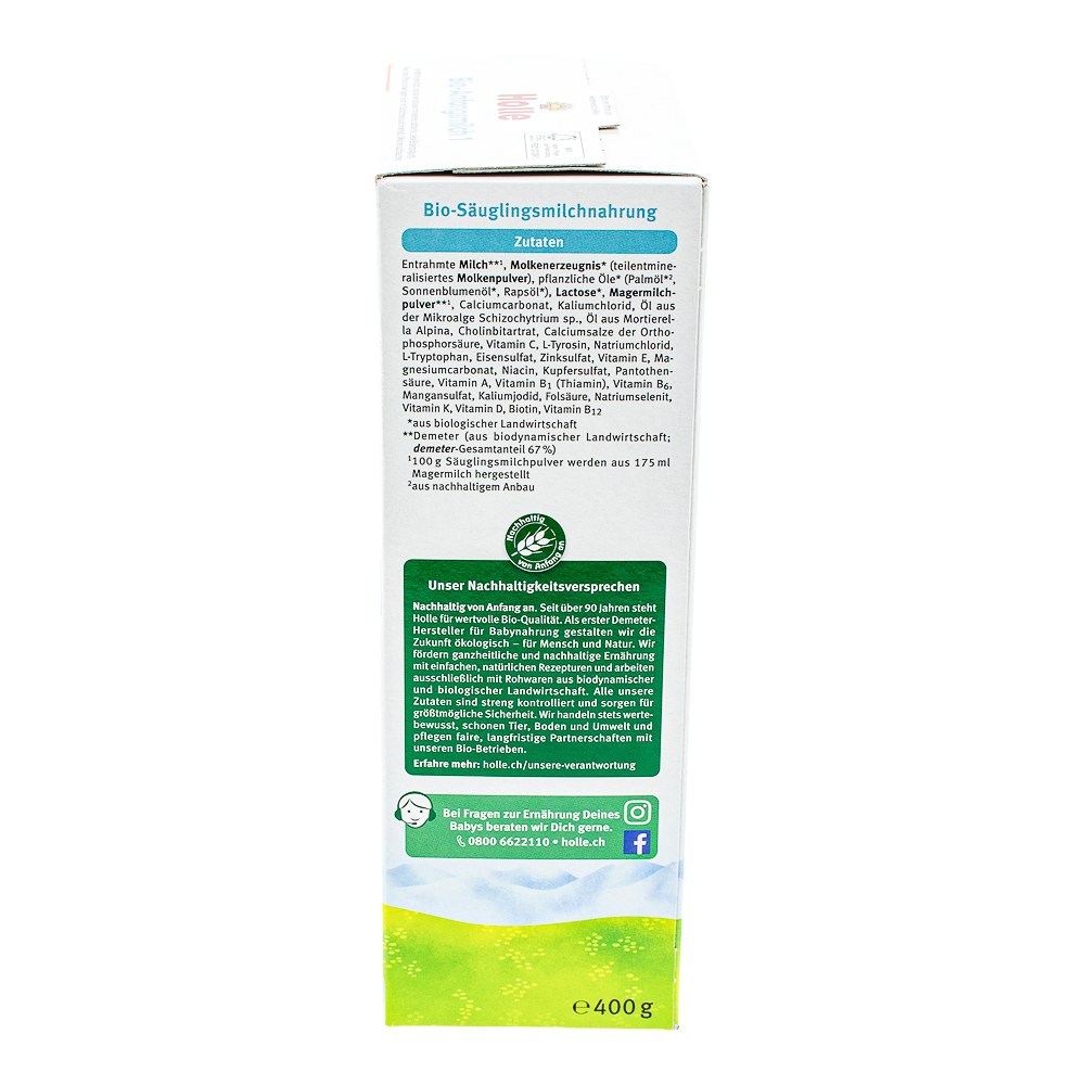 Holle Stage 1 Formula ingredients