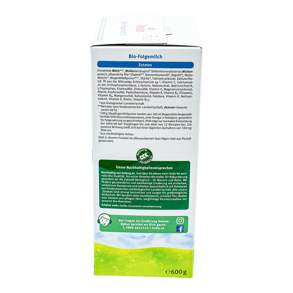Holle Stage 2 Formula ingredients