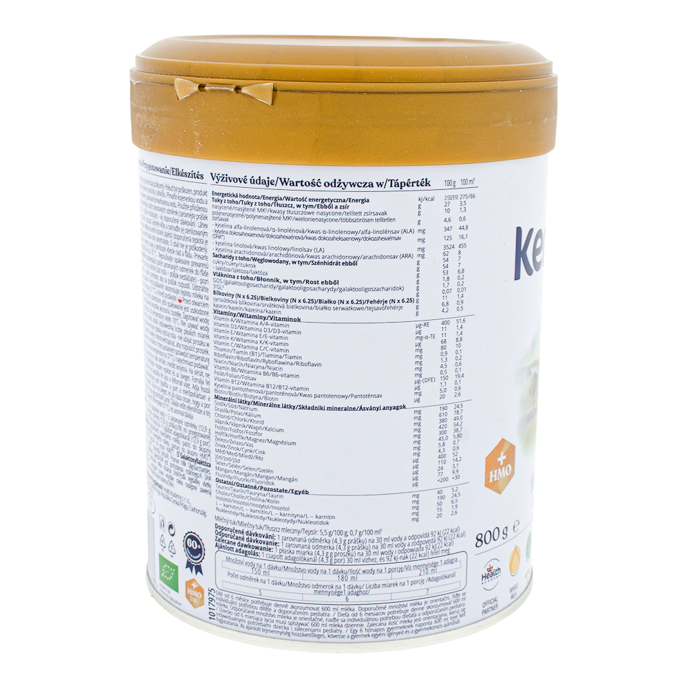 Kendamil Organic Cow Stage 2 Formula nutrition label