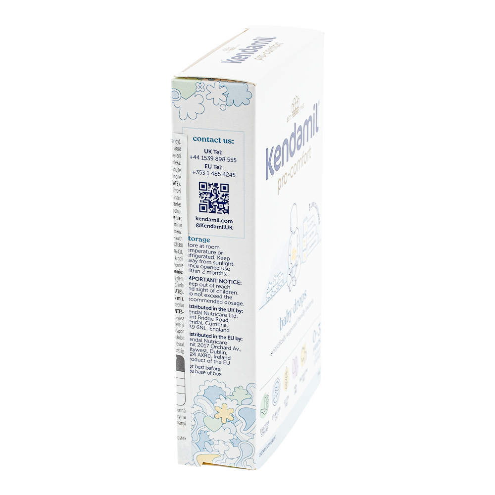 Kendamil Pro-Comfort Baby Drops storage label