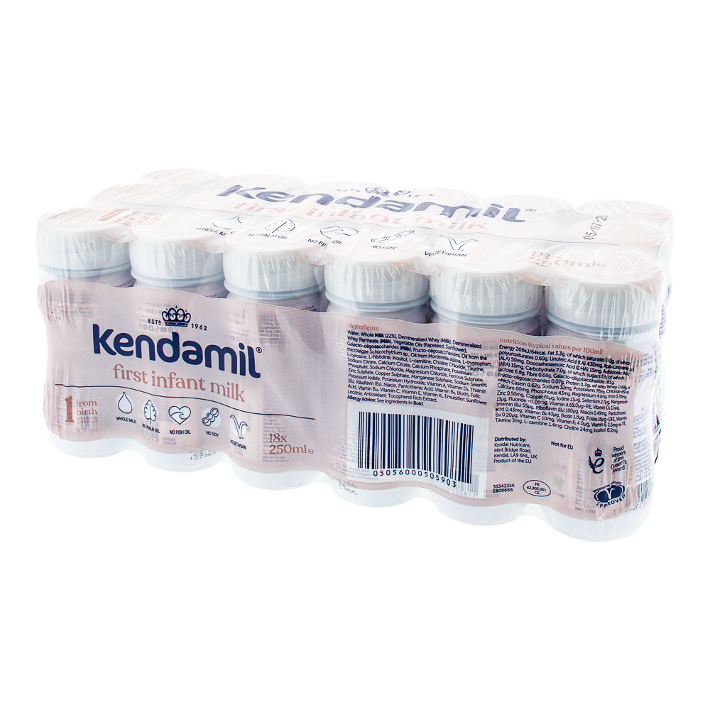Kendamil Ready To Feed Stage 1 Formula multipack bottle packaging