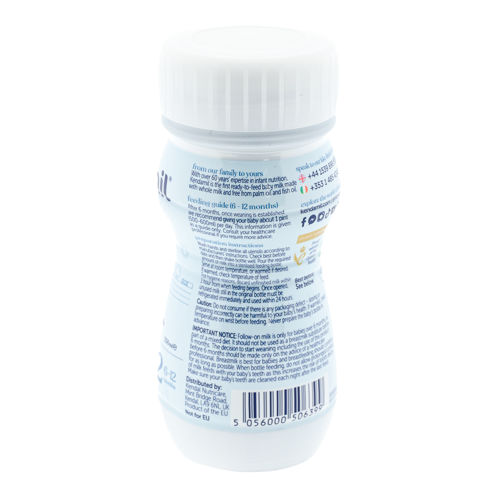 Kendamil Ready To Feed Stage 2 Formula preparation guidelines