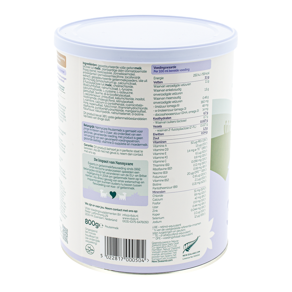 Nannycare Stage 3 Formula ingredients and nutrtition label