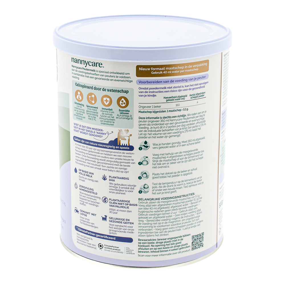 Nannycare Stage 3 Formula preparation guidelines and dosage label